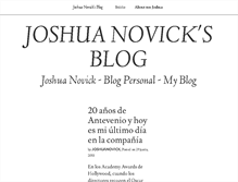 Tablet Screenshot of joshuanovick.com